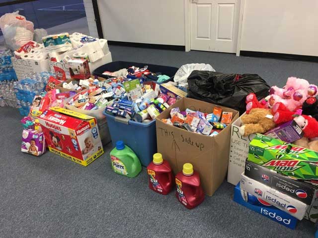 Items collected for tornado relief