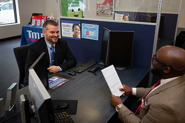 Man being interviewed for a job