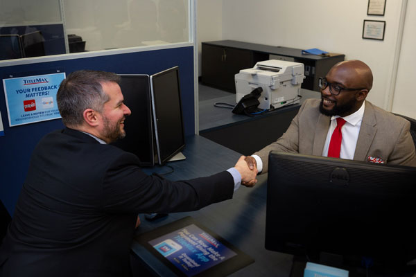 Two men shaking hands