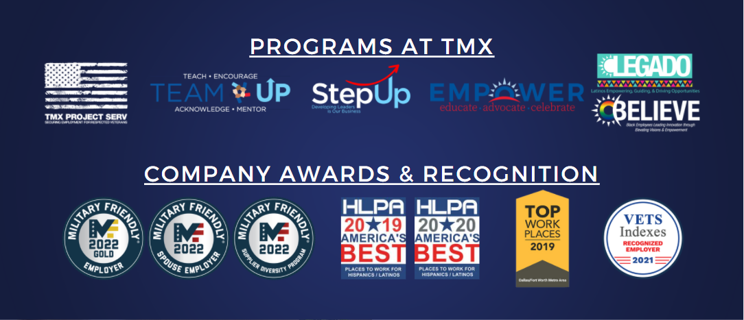 Programs and Awards & Recognition at the TMX Finance® Family of Companies